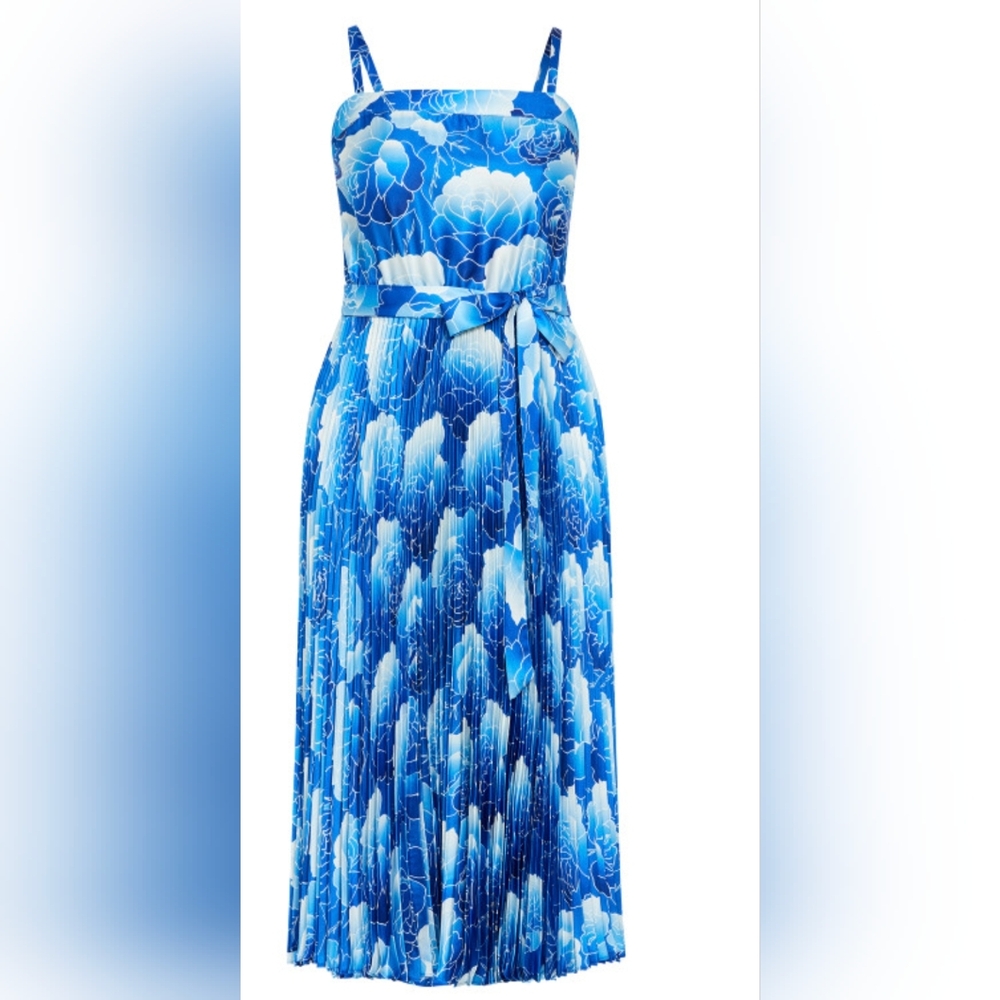 New City Chic Jayda Print Blue & White Floral Dress Size 20